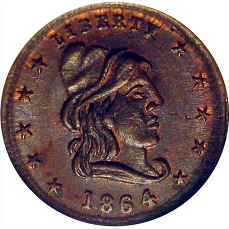 22  -   46/339 a  R1 NGC MS63  Patriotic Civil War token