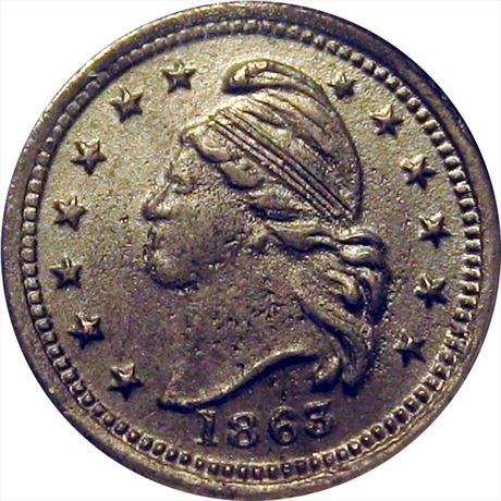 13  -   26/418 g  R9 NGC MS63  Patriotic Civil War token
