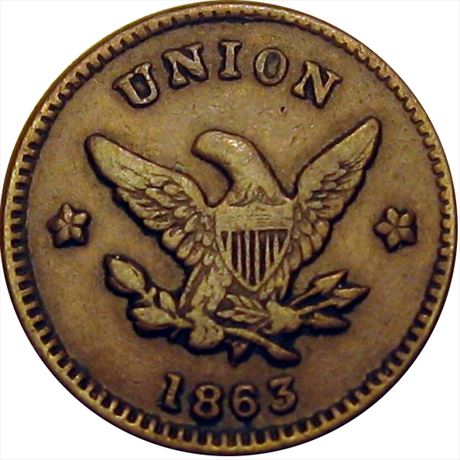 14  -   31/279 a  R6  VF  Patriotic Civil War token