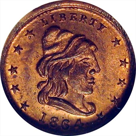 21  -   46/339 a  R1 NGC MS64  Patriotic Civil War token