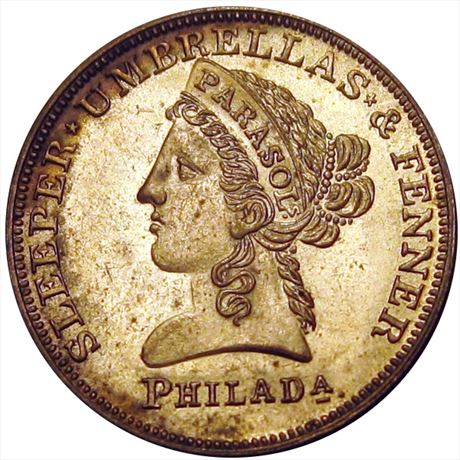 862  -  MILLER PA 478    MS63 Philadelphia Pennsylvania Merchant token