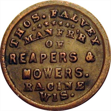 518  -  WI700G-4a  R6  VF Racine Wisconsin Civil War token