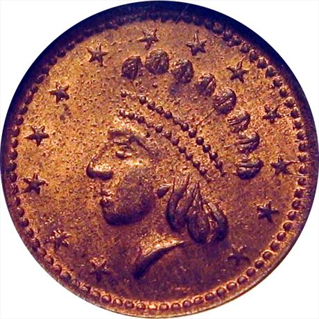 27  -   51/334 a  R1 NGC MS64  Patriotic Civil War token