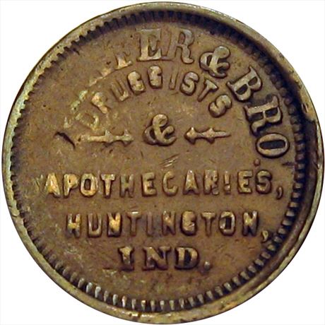 195  -  IN430H-1a  R8  VF Huntington Indiana Civil War token