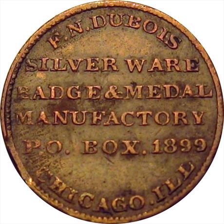 158  -  IL150 P-2a  R6  VF Chicago Illinois Civil War token