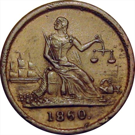 156  -  IL150 I-4a  R3  EF+ Chicago Illinois Civil War token