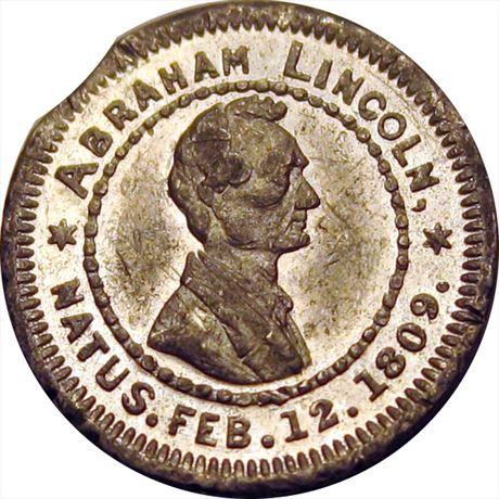 923  -  AL 1860-074    AU+ Abraham Lincoln 1860 Political Campaign oken