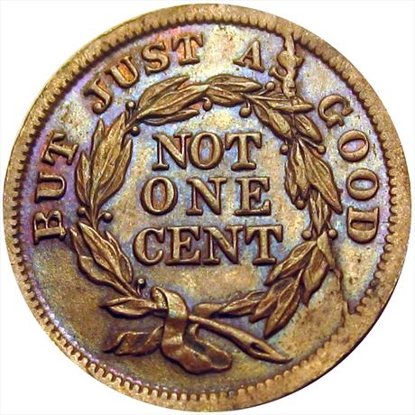 798  -  MILLER PA 237AA    MS63 Philadelphia Pennsylvania Merchant token