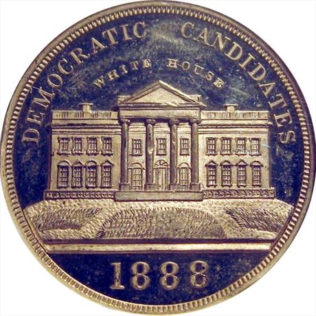 895  -  GC 1888-16   NGC MS63 Grover Cleveland 1888 Political Campaign token
