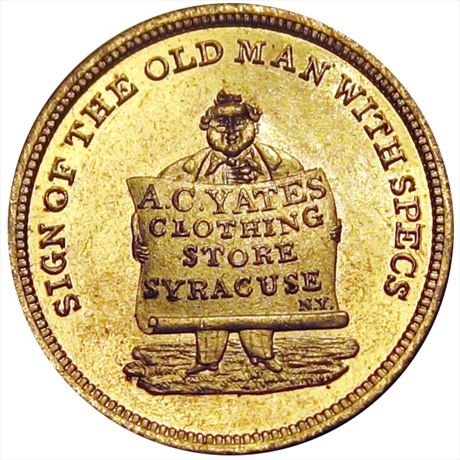 733  -  MILLER NY 1028    MS65 Syracuse New York Merchant token