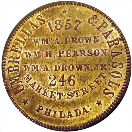 757  -  MILLER PA 132    MS63 Philadelphia Pennsylvania Merchant token