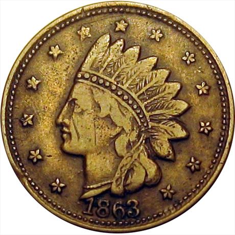 37  -   67/372 d  R5  VF  Patriotic Civil War token