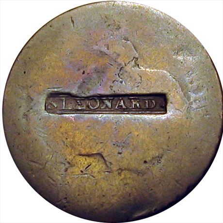 548  -  S. LEONARD in rectangular punch on Draped Bust Large Cent