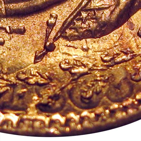 117  -  299/350 do  R7  MS63 Over Indian Head Cent Patriotic Civil War token