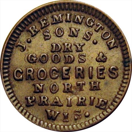508  -  WI550B-1a  R8  EF North Prairie Wisconsin Civil War token