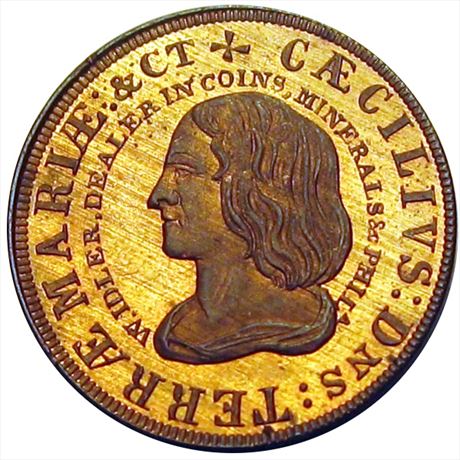782  -  MILLER PA 217    MS64 Coin Dealer Pennsylvania Merchant token