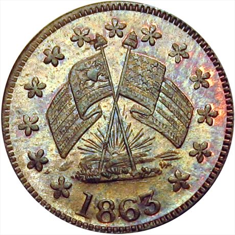 461  -  PA750S-1a  R2  MS64 Philadelphia Pennsylvania Civil War token