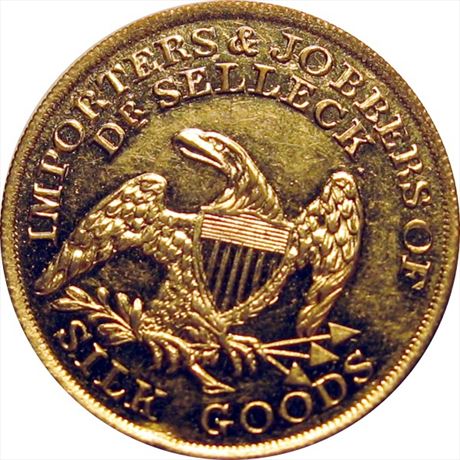700  -  MILLER NY  156    MS63  New York Merchant token