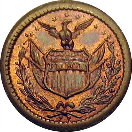 78  -  166/432 a  R6  MS64  Patriotic Civil War token