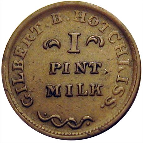 151  -  CT560aA-1b  R8  VF+ Waterbury Connecticut Civil War token