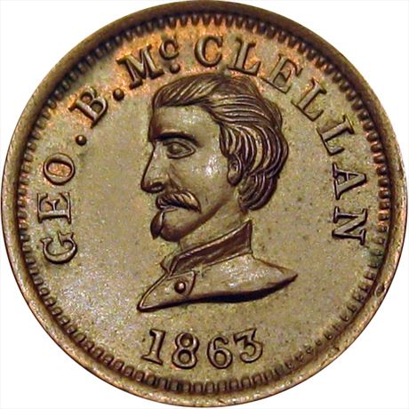 72  -  141/307 a  R1  MS62  Patriotic Civil War token