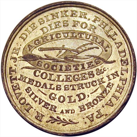 816  -  MILLER PA 330    MS62 Die Sinker Pennsylvania Merchant token