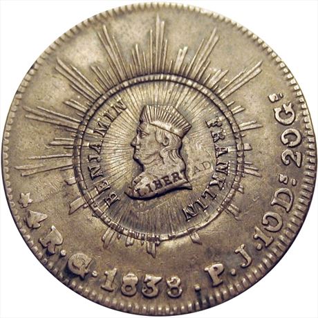 74  -  153/0 fo1  Unlisted  AU  Patriotic Civil War token