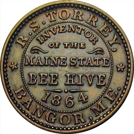 235  -  ME100A-2a  R4  AU Bangor Maine Civil War token
