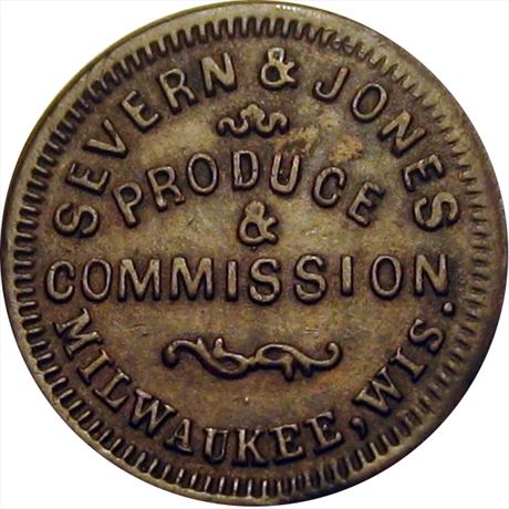 504  -  WI510AJ-2a  R9  EF Milwaukee Wisconsin Civil War token