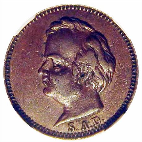 506  -  WI510AP-6a1  R9 NGC EF45 Milwaukee Wisconsin Civil War token