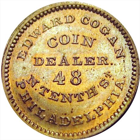 753  -  MILLER PA 102    MS62 Coin Dealer Pennsylvania Merchant token