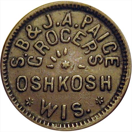 512  -  WI620L-1a  R8  VF Oshkosh Wisconsin Civil War token