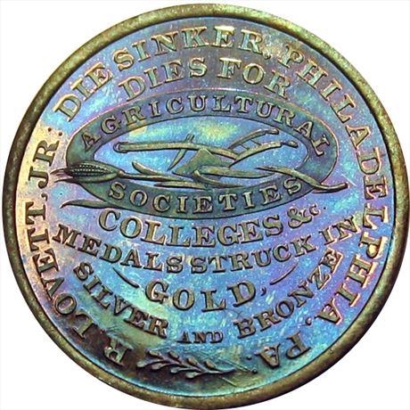 818  -  MILLER PA 334    MS62 Die Sinker Pennsylvania Merchant token