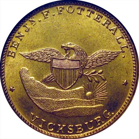 695  -  MILLER MS 4   NGC MS64 Vicksburg Mississippi Merchant token