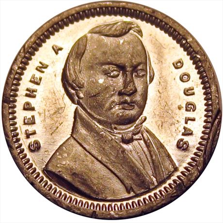 898  -  SD 1860-22    MS63 Stephen Douglas 1860 Political Campaign token