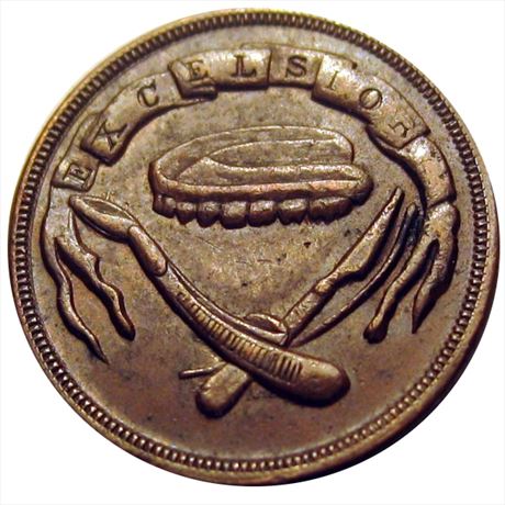 433  -  OH765B-4a  R3  AU Dentist Dentures Ravenna Ohio Civil War token