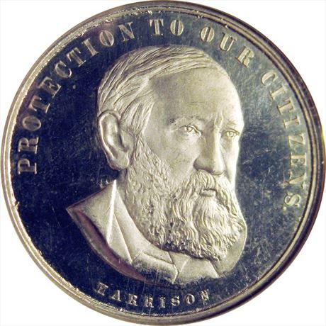 915  -  BH 1892-2   NGC MS64 Benjamin Harrison 1892 Political Campaign token