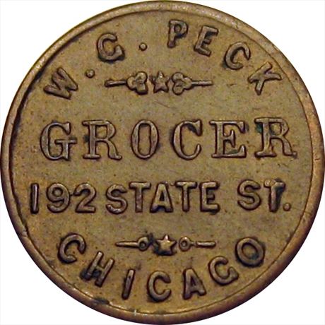 164  -  IL150AT-4a  R4  EF+ Chicago Illinois Civil War token