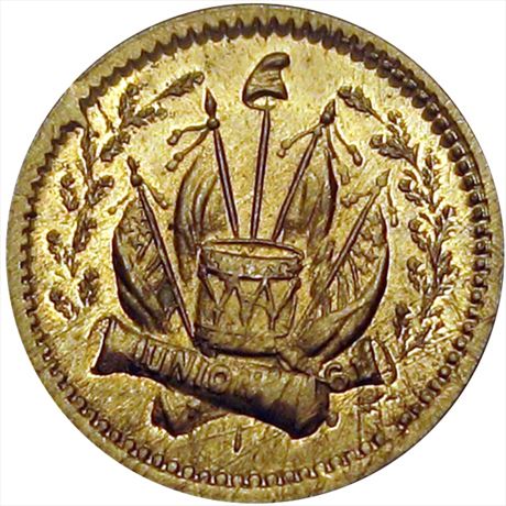 116  -  299/350 d  R8  MS63 Copper Nickel Patriotic Civil War token