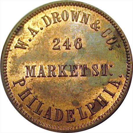 755  -  MILLER PA 129    MS62 Philadelphia Pennsylvania Merchant token