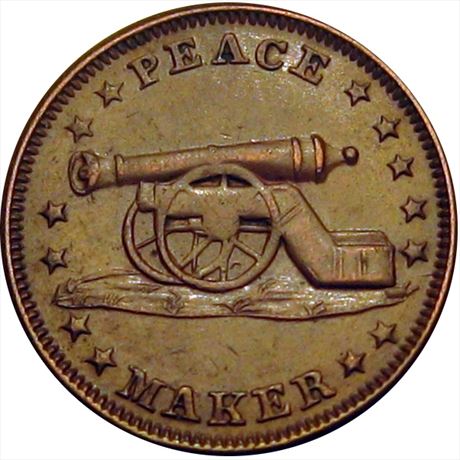 79  -  169/213 a  R2  EF Peace Maker Cannon Patriotic Civil War token