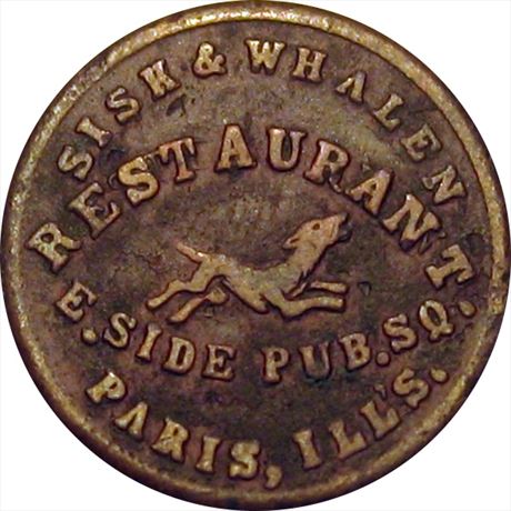 175  -  IL690E-1a  R6  VF Paris Illinois Civil War token