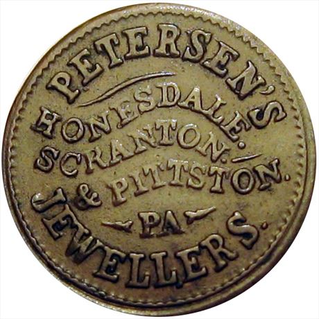 449  -  PA464A-1a  R4  EF Honesdale Pennsylvania Civil War token