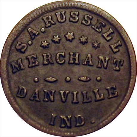 186  -  IN230C-1a  R8  VF+ Danville Indiana Civil War token