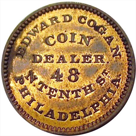 748  -  MILLER PA  90A    MS63 Coin Dealer Pennsylvania Merchant token