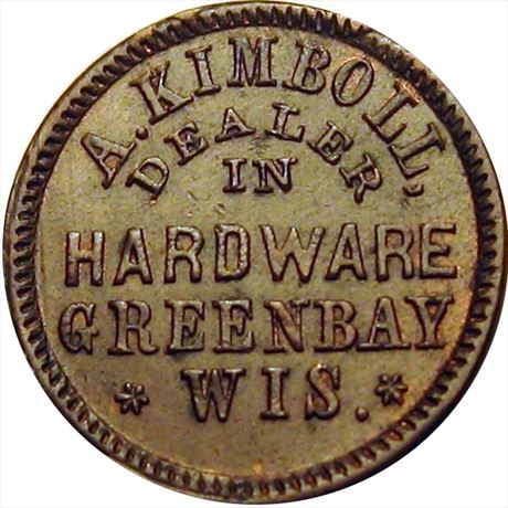 481  -  WI250C-1a  R5  AU Green Bay Wisconsin Civil War token