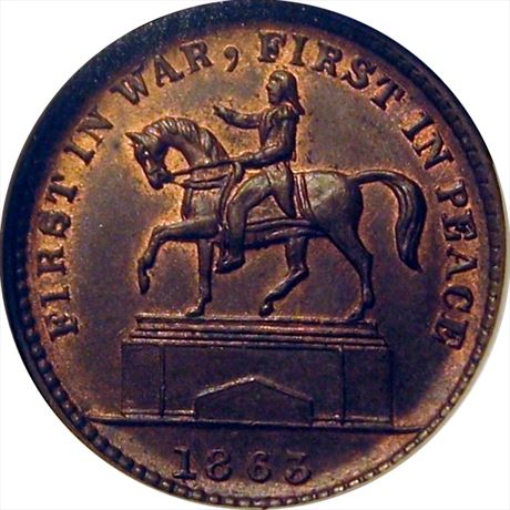 84  -  174/272 a  R1 NGC MS66  Patriotic Civil War token