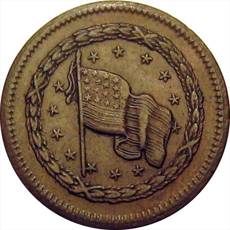 101  -  216/293 a  R3  EF  Patriotic Civil War token