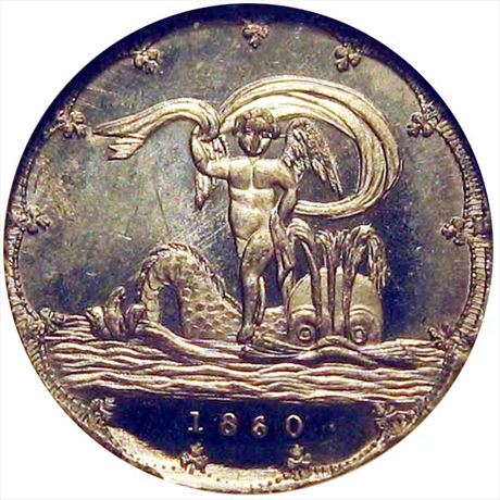 705  -  MILLER NY  324   NGC MS62 Coin Dealer New York Merchant token