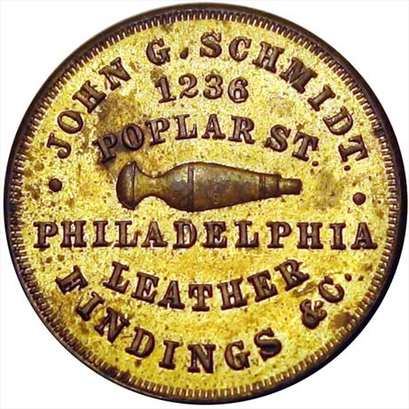 855  -  MILLER PA 443    MS62 Philadelphia Pennsylvania Merchant token